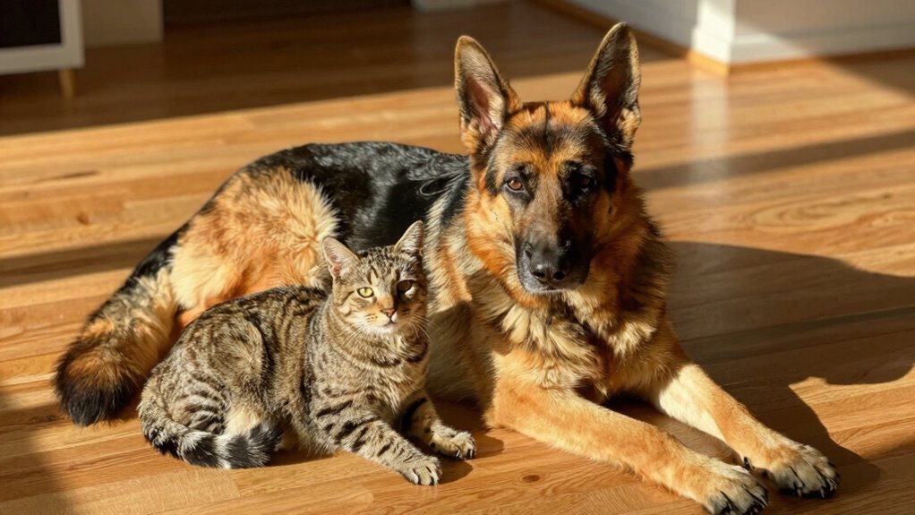 How Do German Shepherds and Cats Get Along Together?