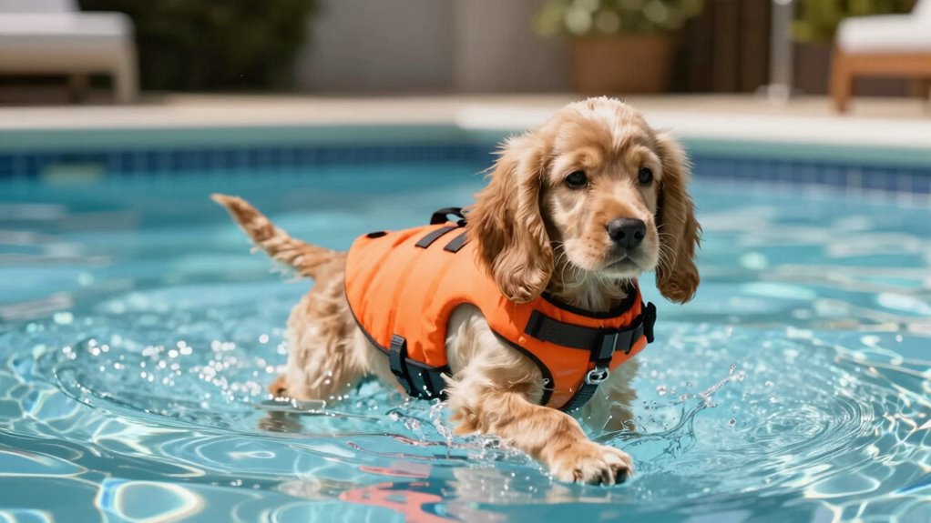 puppy swimming safety gear