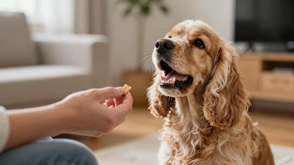 teach quiet with treats
